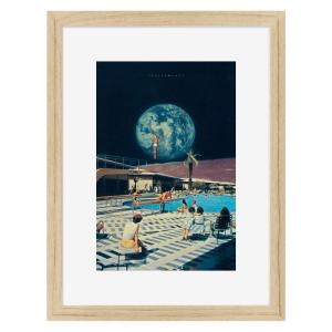 Image encadrée en chêne Futur Retro 30x40