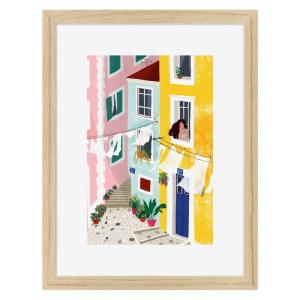 Image encadrée en chêne Vacances 30x40