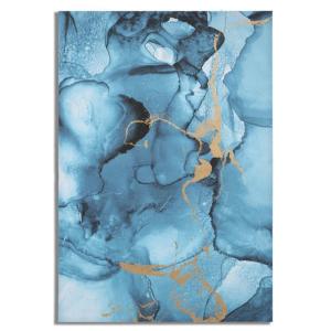 Impression sur toile abstraite bleu 80x3x120  cm