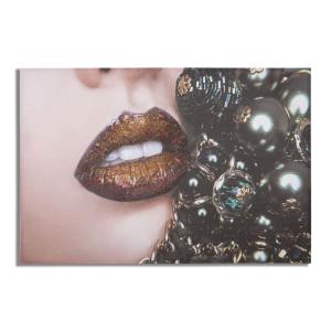 Impression sur toile multicolore visage 120x3,8x80  cm