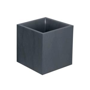 Jardinière effet pierre 40x40x44 cm en polypropylène anthra…