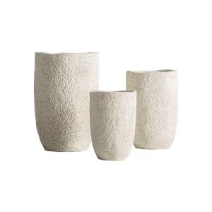 Jardinière en céramique blanc cassé rugueux en 44x44x67 cm…