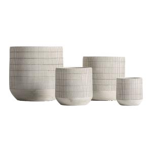 Jardinière en céramique gris  en 43x43x44 cm