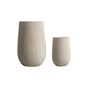 Jardinière en céramique gris  en 44x44x66 cm