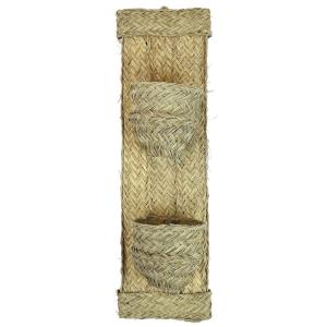 Jardinière murale décorative en fibres naturelles 22 x 75 c…