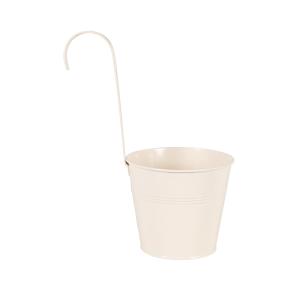 Jardinière pot en métal beige