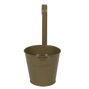 Jardinière pot en métal gris anthracite