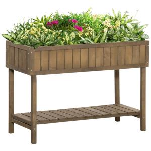 Jardinière sur pieds carré potager 8 compartiments bois de…