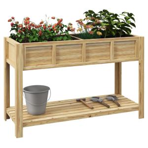 Jardinière sur pieds séparateur amovible bois massif sapin