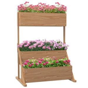 Jardinière sur pieds surélevée carré potager 3 niveaux en b…