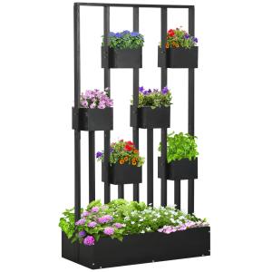 Jardinière surélevée treillis en bois plantes légumes bois…