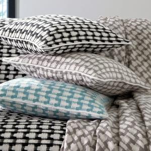 Jeté de canapé en coton bleu aqua 270x250cm
