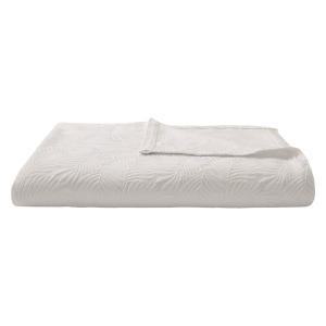 Jete de lit coton blanc 180x260 cm