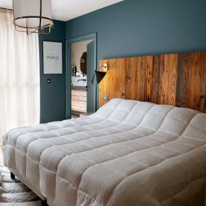 Jeté de lit  - effet froissé polyester ecru 230x250 cm