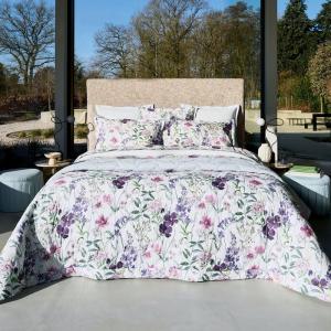 Jete de lit percale violet 250x250 cm