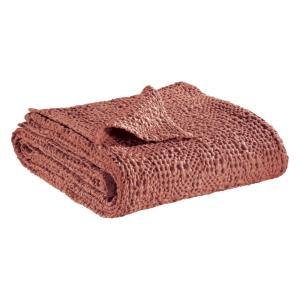 Jeté  en coton blush 180 x 260 cm