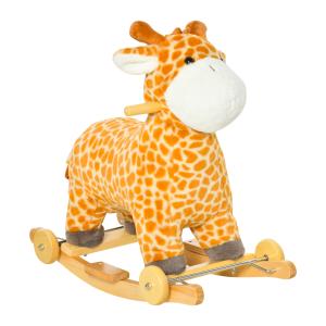 Jouet à bascule girafe sonore et porteur sur roulettes 2 en…