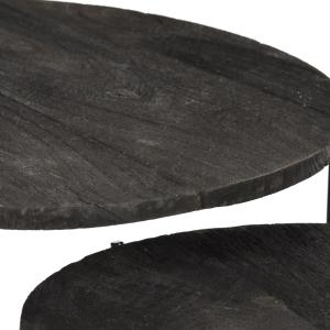 JULIA-Set de 2 Tables basses rondes gigognes, manguier noir…