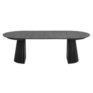 KAIRN- Table extensible ø120cm (160/200/240) chêne noir