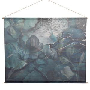 Kakemono Lisa  125x160 cm bleu en tissu