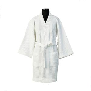 Kimono coton gaufré 95x64 blanc