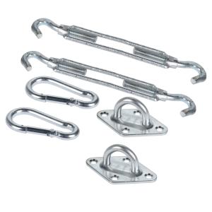 Kit de fixation pour toile d'ombrage 6 pièces