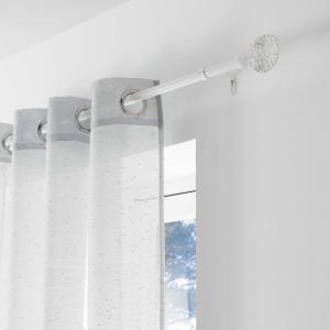 Kit de tringle à rideaux extensible disque blanc  L120 à L2…