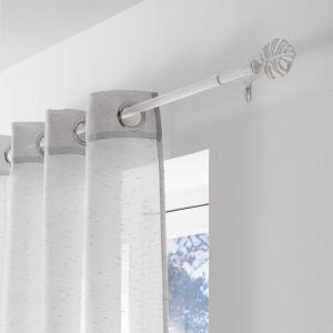 Kit de tringle à rideaux extensible feuille blanche  L120 à…