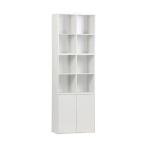 Kit modules décor bois blanc 3 éléments - 2 portes 8 niches…