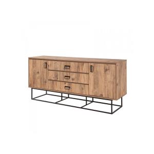 KOHI - Buffet bas 180 cm Pin Atlantique Noir