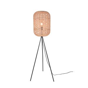 Lampadaire 1xE27 noir et naturel