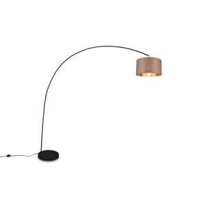 Lampadaire 1xE27 noir, taupe et doré