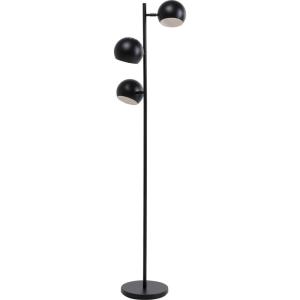 Lampadaire 3 abat-jours en acier noir H151