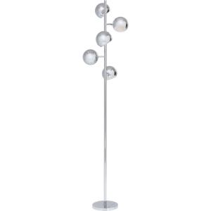 Lampadaire 5 abat-jours en acier chromé H200