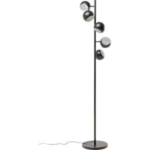 Lampadaire 5 abat-jours en acier noir H180