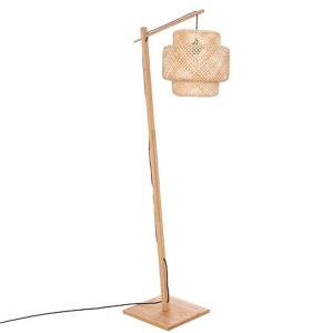 Lampadaire abat-jour suspendu en bambou 66x36x171.5cm