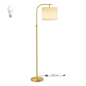 Lampadaire arc réglable en hauteur avec interrupteur au pie…