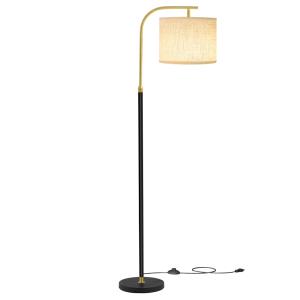 Lampadaire arc réglable en hauteur avec interrupteur au pie…