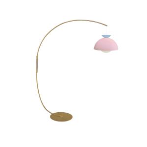 Lampadaire arche métal crème,bois D235xP235xH195 cm