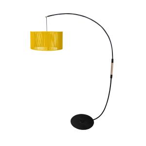 Lampadaire arche métal jaune foncé D60xP60xH195 cm