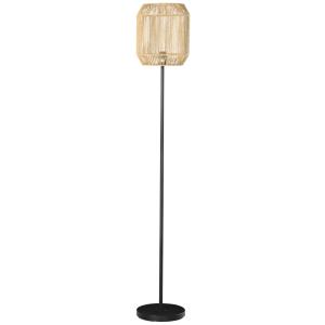 Lampadaire aspect cannage style cosy H.158 cm noir beige