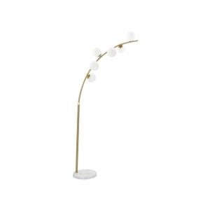 Lampadaire avec 6 boules en verre blanc 130x45x220-246 cm