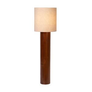 Lampadaire avec abat-jour en lin et socle en bois, Ø 18 cm,…