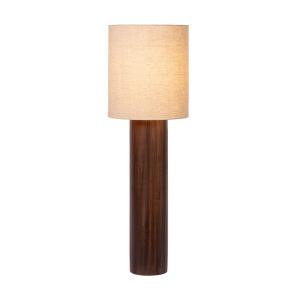 Lampadaire avec abat-jour en lin et socle en bois, Ø 18 cm,…