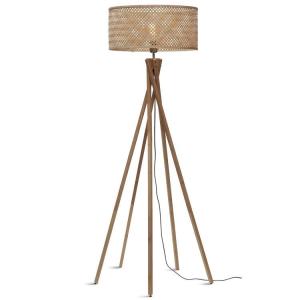 Lampadaire bambou abat-jour bambou naturel, h. 146cm