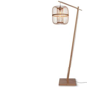 Lampadaire bambou abat-jour bambou naturel, h. 176cm