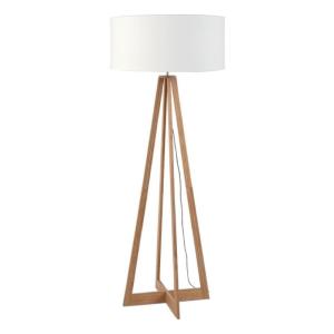 Lampadaire bambou et lin naturel blanc H127cm