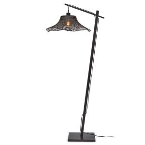 Lampadaire bambou noir 77x50x150cm