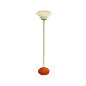 Lampadaire  bois,beige,H162xD40xP40cm