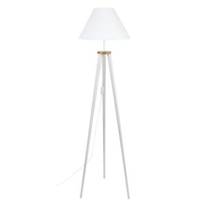 Lampadaire  bois,blanc,H155xD 40x P 40cm